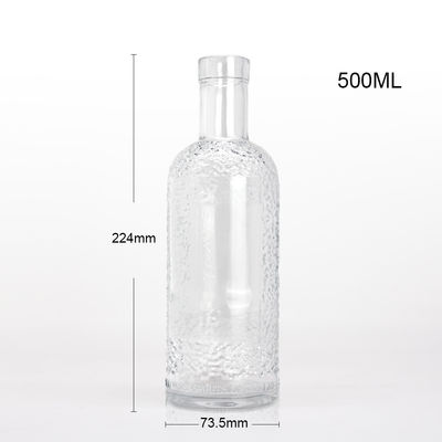 Acid etch oppervlakte handhaving glazen fles voor dranken 750 ml capaciteit en transparant