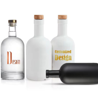 500 ml lege ronde fles voor wodka Whisky Gin Tequila Brandy Rum Basis materiaal Glas