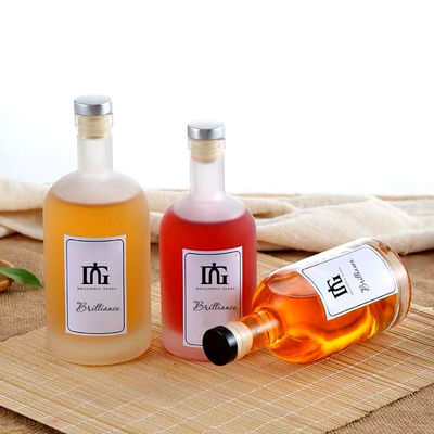 500 ml lege ronde fles voor wodka Whisky Gin Tequila Brandy Rum Basis materiaal Glas