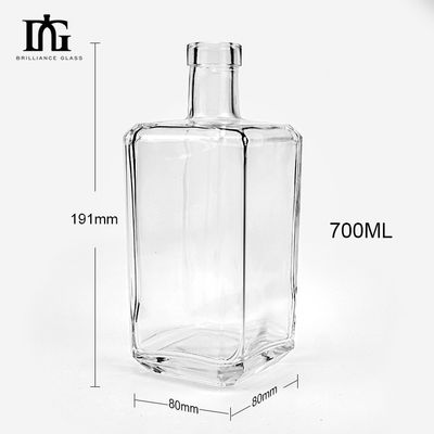 Leeg Brandy Rum Gin Whisky Vodka Glasfles 500 ml 700 ml 750 ml voor Liquor Verpakking
