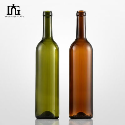 750 ml Cork Cap glas wijnfles voor koolzuurhoudende dranken in antieke groene kleur op maat