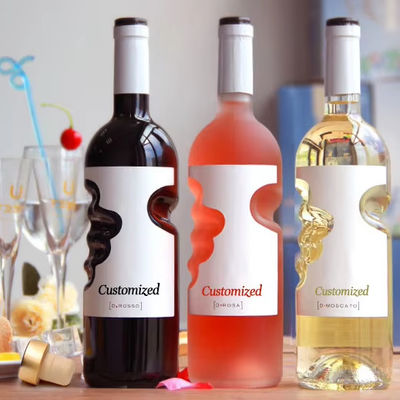 Mineraalwatermonster verstrekt 500 ml glazen drankfles met unieke vorm en kurkstop
