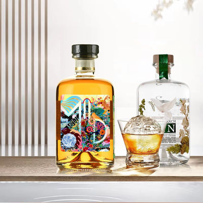 375 ml Transparante Ronde Leeg Super Flint Glas Liquor Wijn Whisky Vodka Tequila Fles