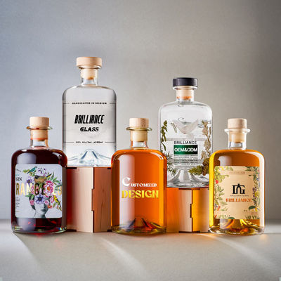 375 ml Transparante Ronde Leeg Super Flint Glas Liquor Wijn Whisky Vodka Tequila Fles