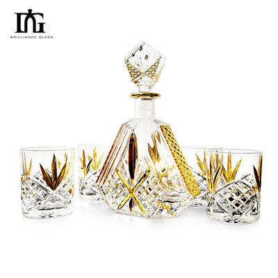 Crystal Whiskey Decanter Set met 2 ouderwetse whisky glazen