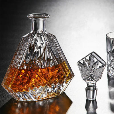 Crystal Whiskey Decanter Set met 2 ouderwetse whisky glazen