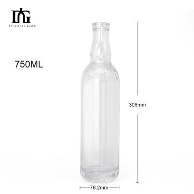 Lichaamsmateriaal Glas 750 ml 500 ml Whiskey Gin Whisky fles voor dranken en parfum