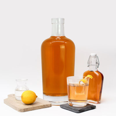 500 ml 750 ml helder herbruikbaar miniatuur drankfles met glazen lichaam