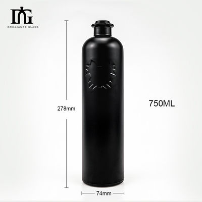 Aanvaardbaar klantlogo Hoog glas drankfles voor wodka gin tequila brandy