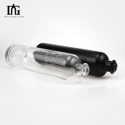 Aanvaardbaar klantlogo Hoog glas drankfles voor wodka gin tequila brandy