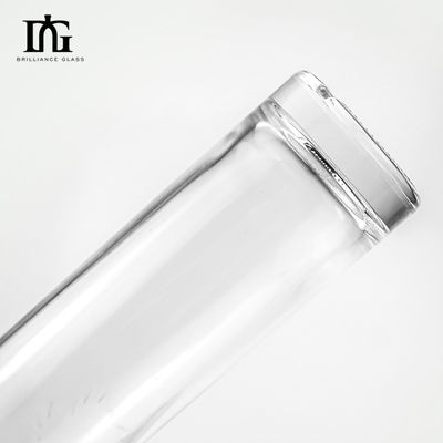 Aanvaardbaar klantlogo Hoog glas drankfles voor wodka gin tequila brandy