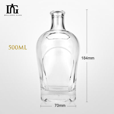 080 Liquor en dranken Glasfles met kurkverzegeling 500 ml/700 ml/750 ml