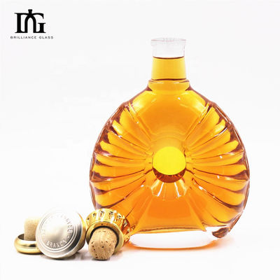 WISKY Ronde 500 ml 750 ml Tequila Whiskey Gin Rum Brandy Vodka Glasflessen voor drank