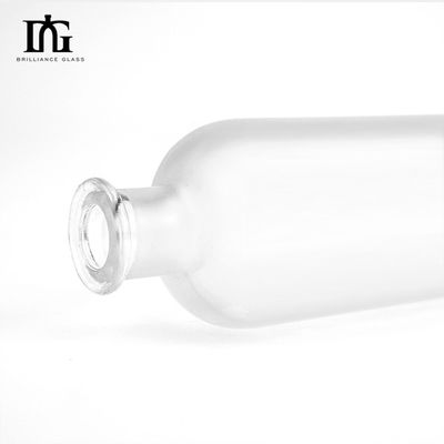 Vodka Brandy Liquor flessen met aanvaardbaar klant logo 500 ml helder rond glas